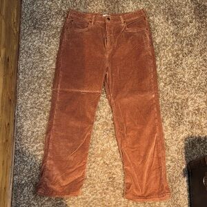 Warm Rust Brown Pilcro Corduroy Trousers
